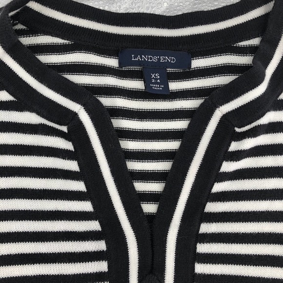 Lands End Womens Size XS Nautical Striped Sweater Preppy Pullover Cotton - Picture 6 of 7